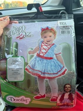 Dorothy Infant Costume - Blue & Red Dress with Headband